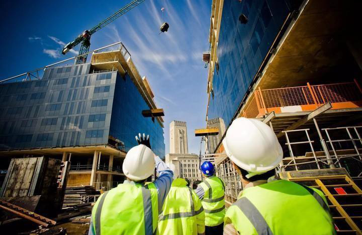Construction site with cranes