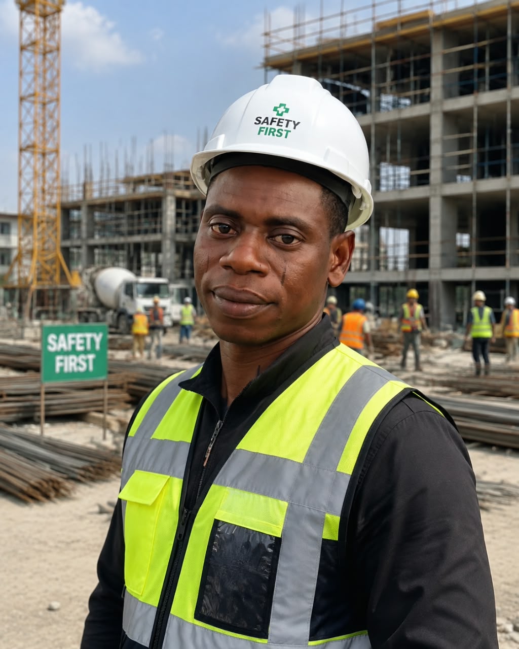 Jazakib Nigeria Ltd representative at a construction site